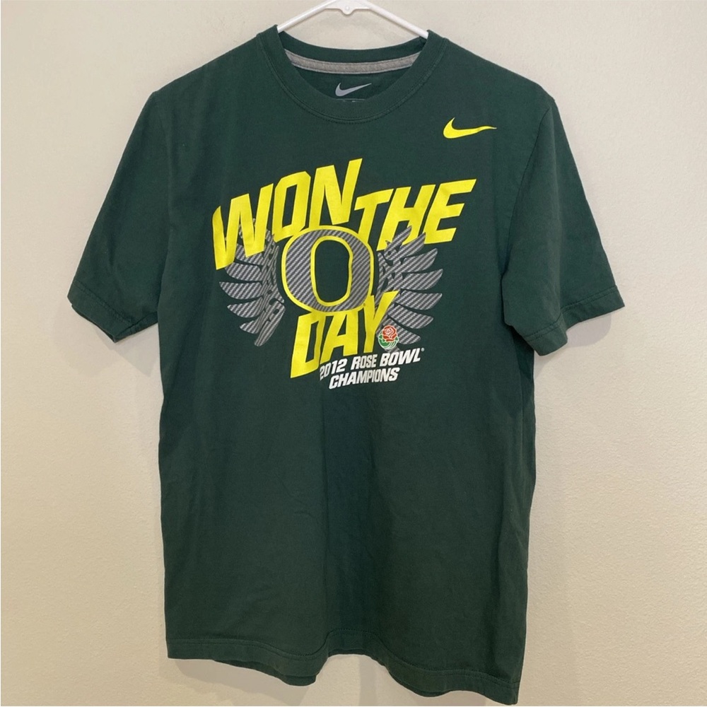 Nike Oregon Ducks 2012‎ Rose Bowl Champions Won The Day T-Shirt Size M Green